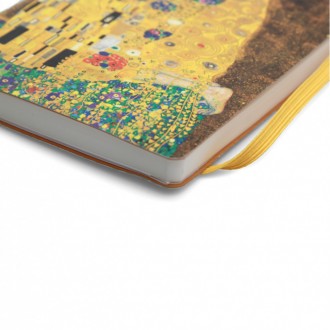 Эко записная книжка с кремовыми листами Густав Климт «Поцелуй» в точку – это изы. . фото 4