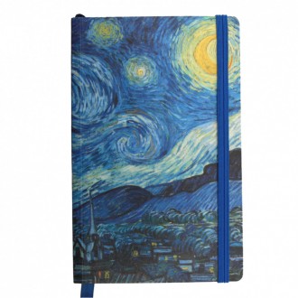 Эко записная книжка с кремовыми листами Ван Гог ""Звездная ночь"" в точку - это . . фото 2