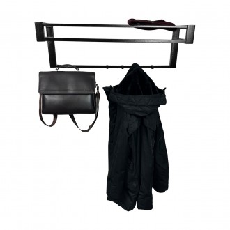Вешалка для одежды Металлзавод с полкой в скандинавском стиле 80 см черная
 
Веш. . фото 3