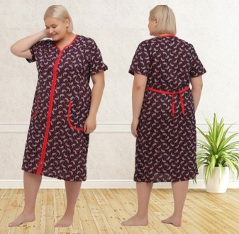 Купить Трикотажный халат женский-больших размеров
 Вам нужно купить женский трик. . фото 2