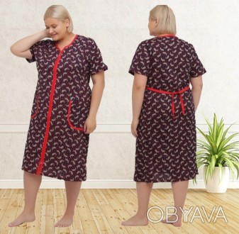 Купить Трикотажный халат женский-больших размеров
 Вам нужно купить женский трик. . фото 1