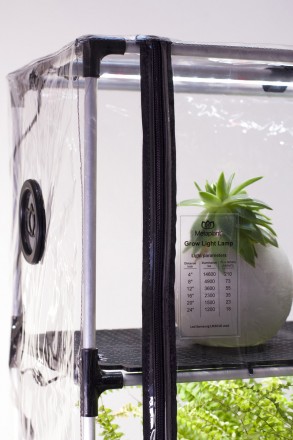 Мини-теплица с фито светом для дома Sezam XL с пластиковой полкой + 3 вентилятор. . фото 6