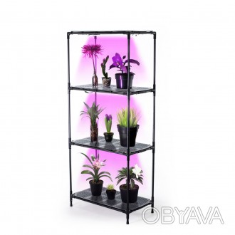 Підставка для квітів, Полиця-стелаж для рослин з вбудованим фіто світлом Lima 60. . фото 1