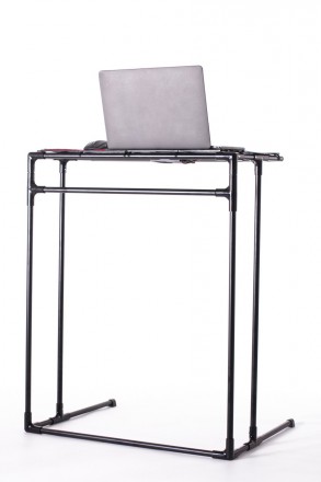 Металлический стол для ноутбука Mouzer Cooler с вентилятором. Подставка для ноут. . фото 7