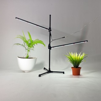 Підлога-настільна LED фітосвітильник для рослин IO-2 з двома фітолампами повного. . фото 5