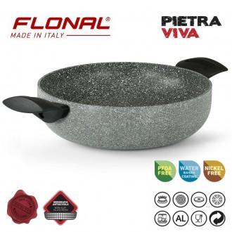 Сотейник Flonal Pietra Viva 32 см (PV8PH3270)Линейка посуды Flonal Pietra Viva о. . фото 2