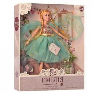 Красивая шарнирная кукла Эмилия "Emily" 29 см с аксессуарами. Кула в красивом ба. . фото 3