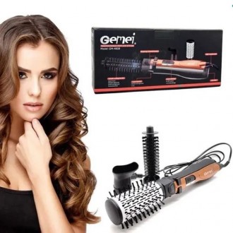 Стайлер – фен для волос Gemei GM 4828, мощность 1000W, 3 насадки, фен быто. . фото 24