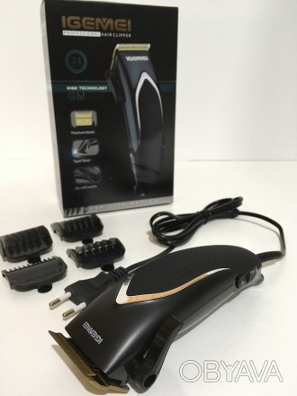 Профессиональная машинка для стрижки волос Gemei GM-809 9W Надежная и качественн. . фото 1