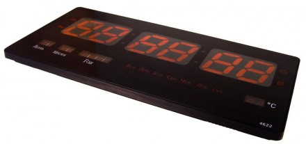 Настенные часы электронные LED CW с красной подсветкой, черные
Настенные LED час. . фото 3