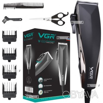 Профессиональная машинка для стрижки волос VGR V-033 - Компактная машинка для ст. . фото 1