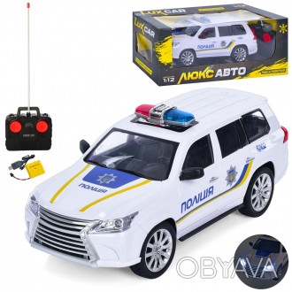 Машина M 5011 (9шт) Р/К, 1:12, 32см, поліція, гумові колеса, світло, акум, USB-з. . фото 1