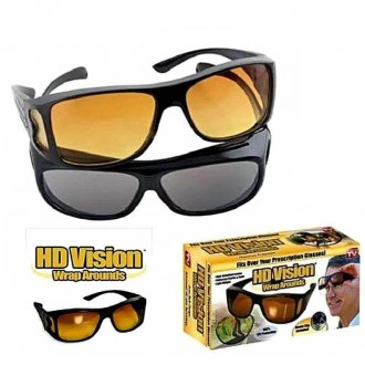 Антибликовые очки для водителей HD Vision Wrap Arounds
Набор антибликовых очков . . фото 3