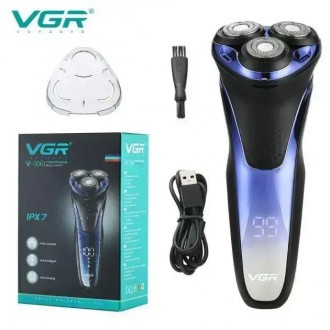 Електробритва VGR V-306
Електробритва для вологого та сухого гоління з плавальни. . фото 2
