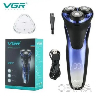 Електробритва VGR V-306
Електробритва для вологого та сухого гоління з плавальни. . фото 1