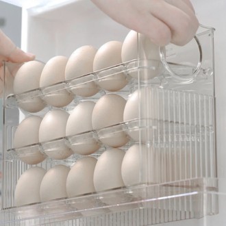 Контейнер-органайзер для зберігання яєць, 3 яруси.
Розмір 26x10x20 см.
Триярусна. . фото 3