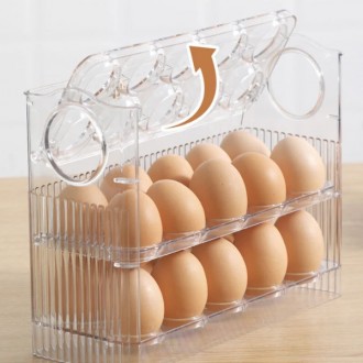 Контейнер-органайзер для зберігання яєць, 3 яруси.
Розмір 26x10x20 см.
Триярусна. . фото 2