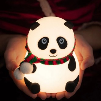 
Силиконовый светильник "Панда" – оригинальный ночник, который сможет украсить н. . фото 2