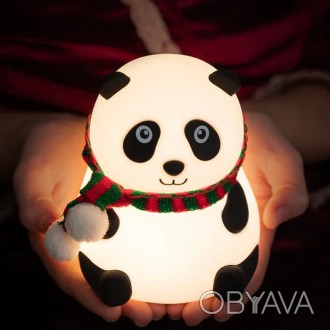 
Силиконовый светильник "Панда" – оригинальный ночник, который сможет украсить н. . фото 1