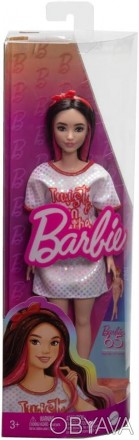 Лялька Barbie "Модниця" в блискучій сукні-футболці. . фото 1