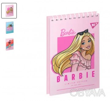 Зошит для записів YES А7/80 од.спіраль Barbie. . фото 1