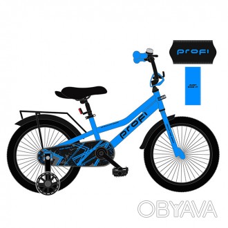 Велосипед дитячий PROF1 14д. MB 14012-1 (1шт) PRIME,SKD75,синій,дзвін.,ліхтар,ба. . фото 1