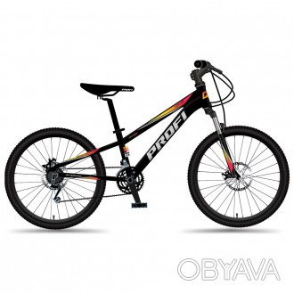 Велосипед 24 д. MTB2401-2 (1шт) алюм.рама 11",SHIMANO 21SP, швидкознім.кол.,чорн. . фото 1