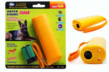 Ультразвуковой отпугиватель собак Aokeman Sensor AD-100 + фонарик действует до 1. . фото 5