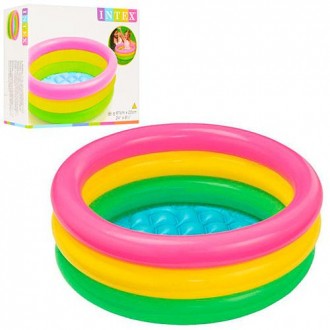 Популярний надувний басейн, 3 кольорових кільця
Басейн Intex «Веселка» призначен. . фото 2