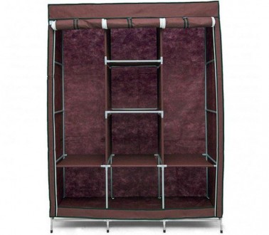 
Складной тканевый трёхсекционный шкаф «brown»
Расцветка: коричневый чехол, черн. . фото 4