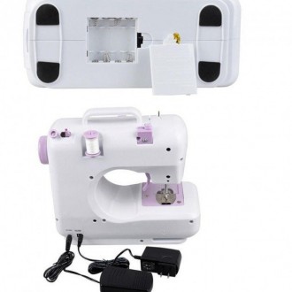 Портативная швейная машинка FHSM-505A шьет 12 типами строчек, которые Вы можете . . фото 5