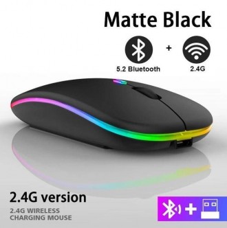 Бездротова безшумна миша BauTech з LED-підсвіткою RGB — це пристрій, який забезп. . фото 4
