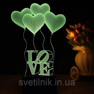 
Оригинальные подарки девушке
Каждый 3D Светильник имеет 16 цветов подсветки 
Уп. . фото 5