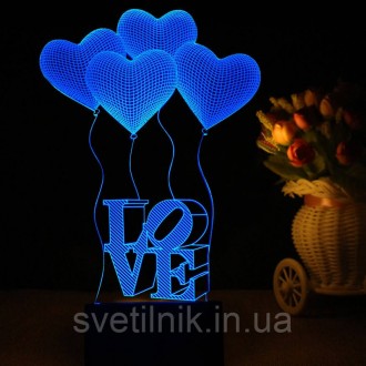 
Оригинальные подарки девушке
Каждый 3D Светильник имеет 16 цветов подсветки 
Уп. . фото 7