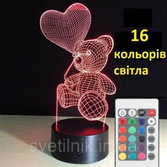 
Подарунки на 8 березня
Кожен 3D Світильник має 16 кольорів підсвічування. 
Упра. . фото 2