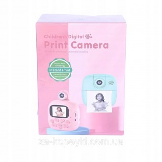 Дитячий цифровий фотоапарат з моментальним друком із вбудованим принтером для фо. . фото 10