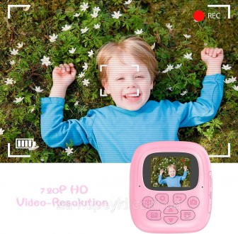 Дитячий цифровий фотоапарат з моментальним друком із вбудованим принтером для фо. . фото 6