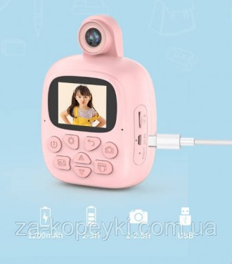 Дитячий цифровий фотоапарат з моментальним друком із вбудованим принтером для фо. . фото 7