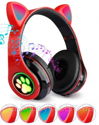 Бездротові навушники дитячі складні Wireless headphones Cat ear CXT-B39 c Blueto. . фото 6