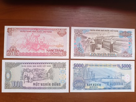 Банкноти В'єтнаму номіналами 500, 1000,2000 (1988р), 5000(1991р) стан UNC, . . фото 3