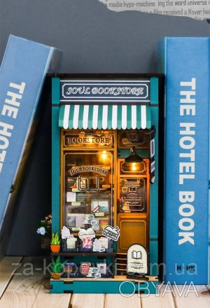 Book Nook Soul Bookstore DIY
Представляємо набір для створення книжкового куточк. . фото 1