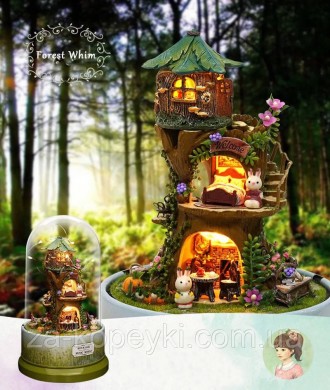 Ляльковий будинок Cute Room Forest Fantasy: створіть казкову мініатюру своїми ру. . фото 2