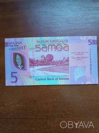 Банкноти о.Самоа 5 Тала 2023р, полімерні, ціна 220грн, оплата на картку ПБ... . фото 1