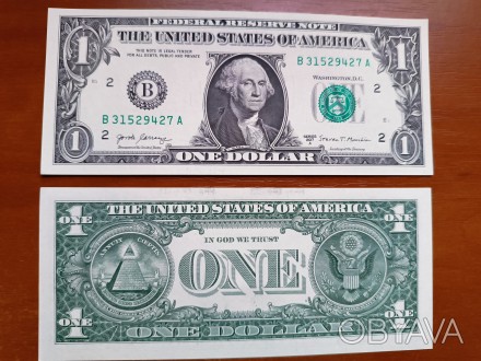 Банкноти Америки(США)номіналом 1 долар 2017р,стан UNC, ціна 75грн, оплата на кар. . фото 1
