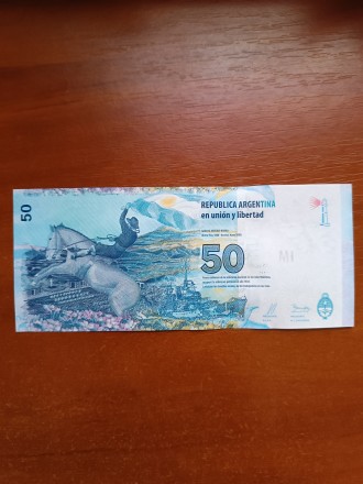 Банкноти Бразилії номіналом 50 Песо 2015р(2014), стан UNC, ціна 135грн. оплата н. . фото 3