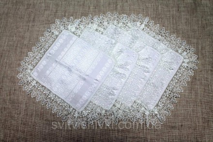 Набір рушників з білої тканої тканини (2 рушники на ікони)(1,50*0,32м.) +(1 рушн. . фото 4