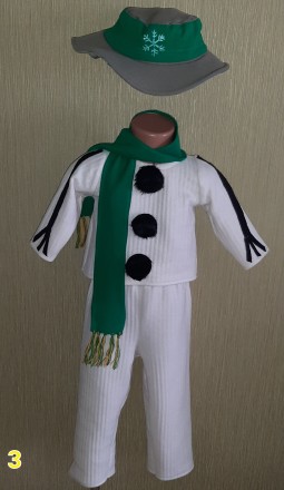 продам костюм сніговика для хлопчика 4 роки, зріст 104, колір не білий, а слонов. . фото 2