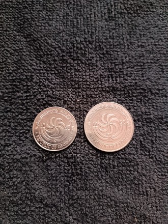 Монети Грузії номіналом 10-20тетрі 1993рік ціна 30грн, 1ліра 2006рік ціна 15 грн. . фото 5