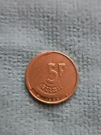 Монети Бельгії номіналом 1франк 1989-1990рр ціна 20грн, 5франків 1986р ціна 15гр. . фото 3