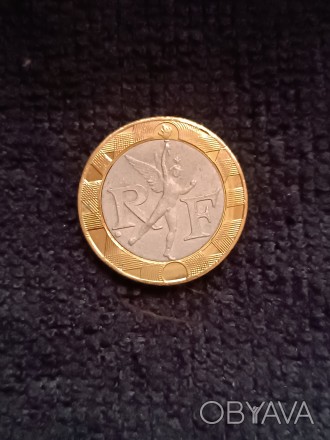 Монета Франції номіналом 10франків "Геній Свободи" 1990рік, біметал, о. . фото 1